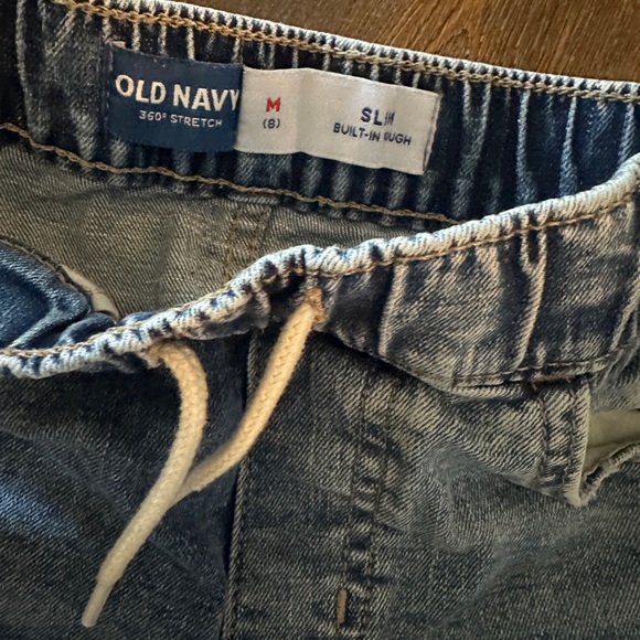 Boys Medium distressed drawstring denim shorts - Picture 3 of 6